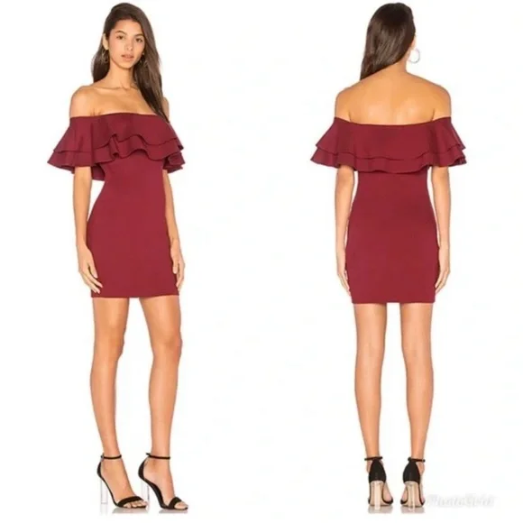By The Way. Dresses | Nwt Revolve Tiered Mini Dress | Color: Red | Size: M | Theshebang's Closet
